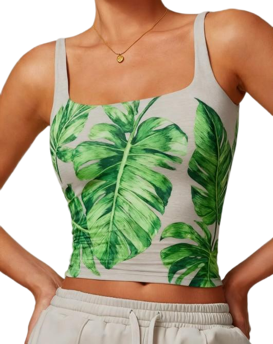 Women's High-Support Crop Sports Top - Moisture-Wicking with Removable Pads